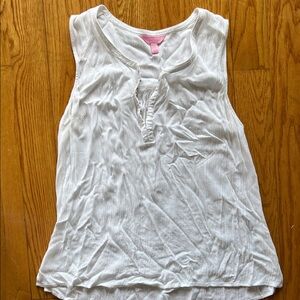 Lilly Pulitzer White Sleeveless Tank Top